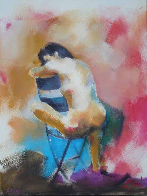 figurative Malerei Ruhende Ballerina; Acrylbild kaufen - ArtLara