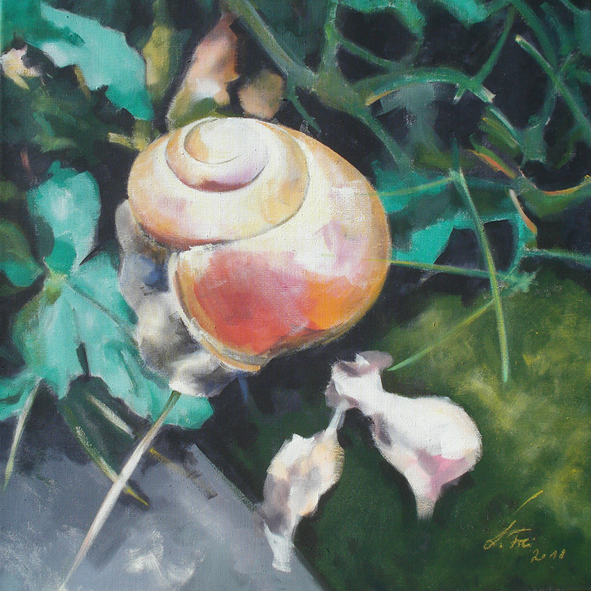 Kunstmalerei Schnecke in Acryl - ArtLara