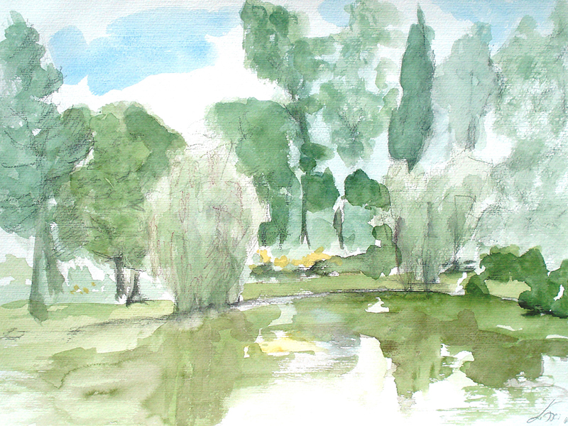Landschaftsmalerei Park von Uetersen - ArtLara