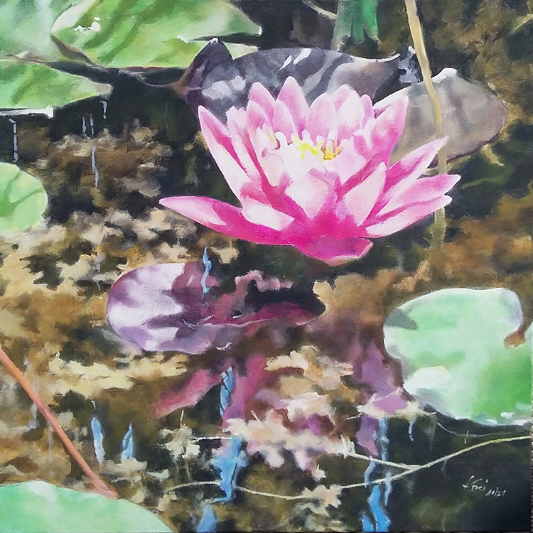 Seerose in Acryl Wasserspiegel - ArtLara